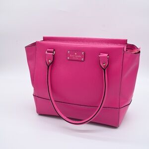 Kate Spade  Hot Pink Wellesley  Leather Tote bag/ purse